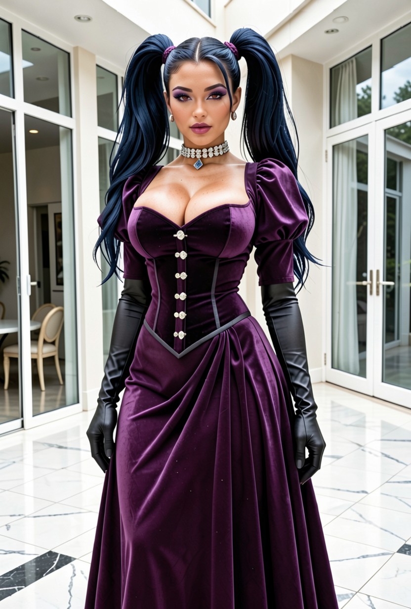 Dark Vigilante Persona, Looking Entirely Compliant With Her Glamorous New Celebrity Lifestyle, Bubbly Pornografia de IA