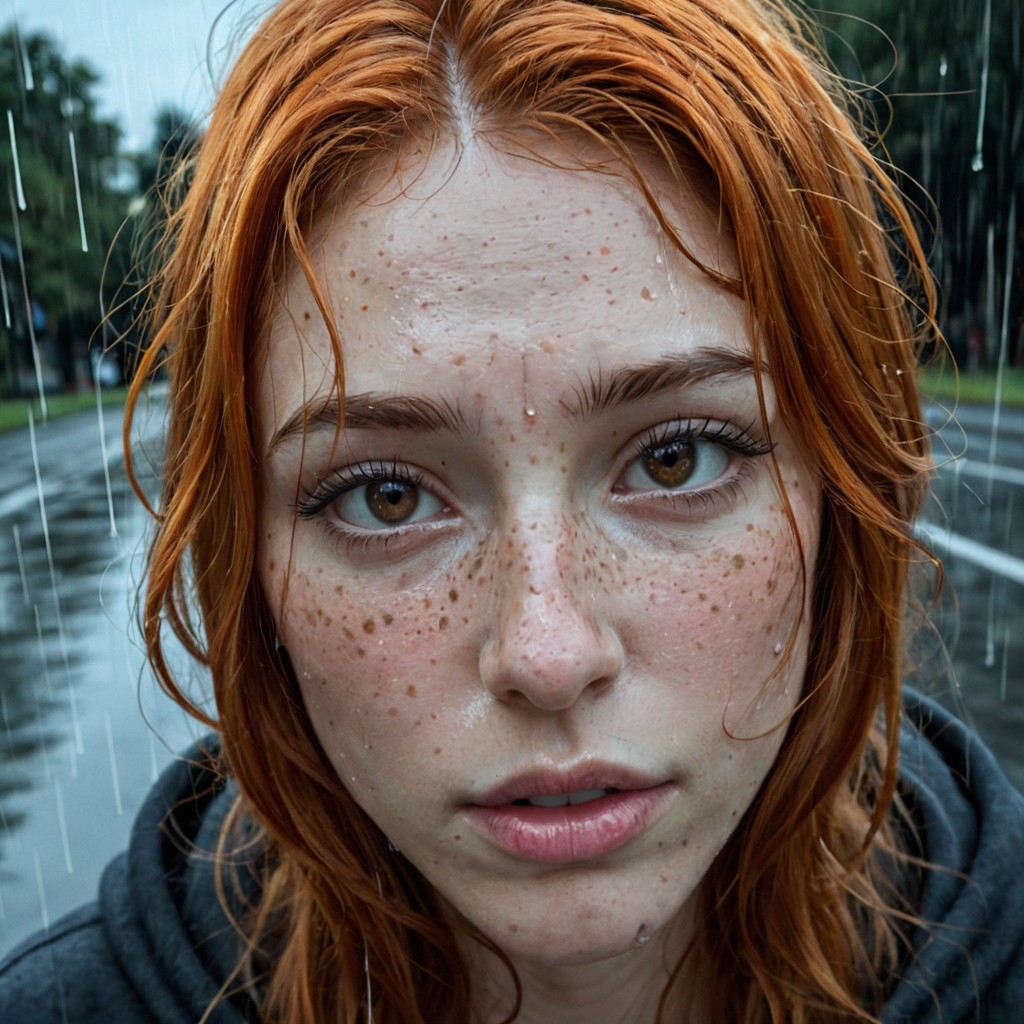 Ultra Large Brown Eyes, Freckles, Cutey AI黄片