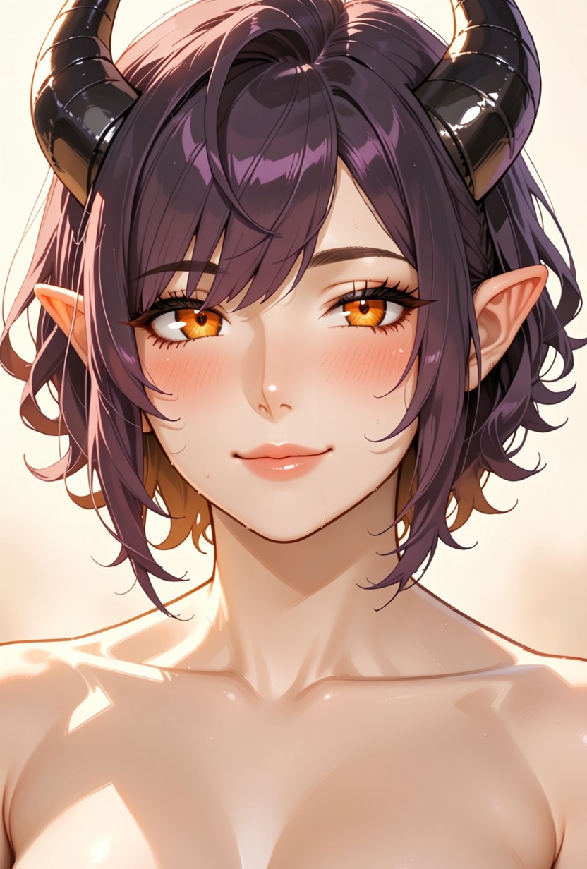 Headshot, Round Face Shape, Moe Anime Style AI黄片