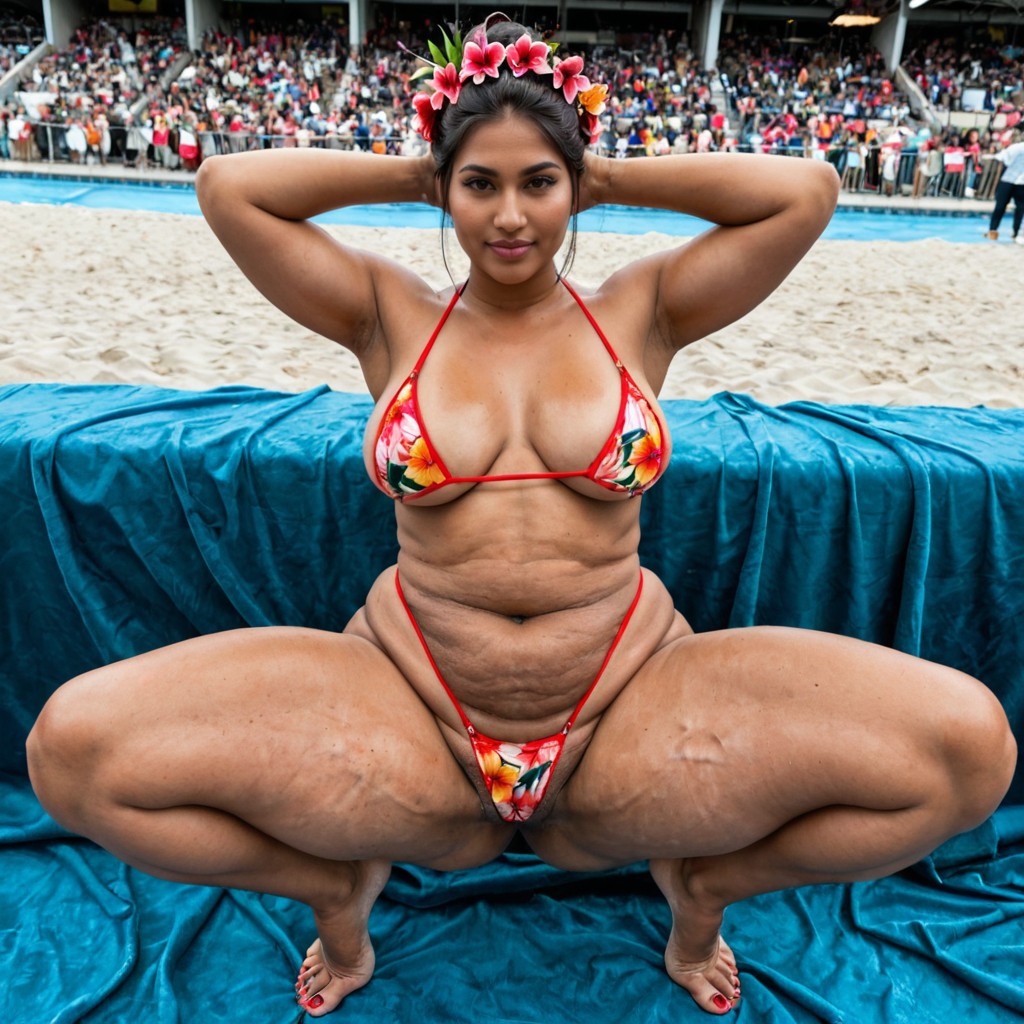 Fat, Naked, Hyper Fat Thighs AI Porn