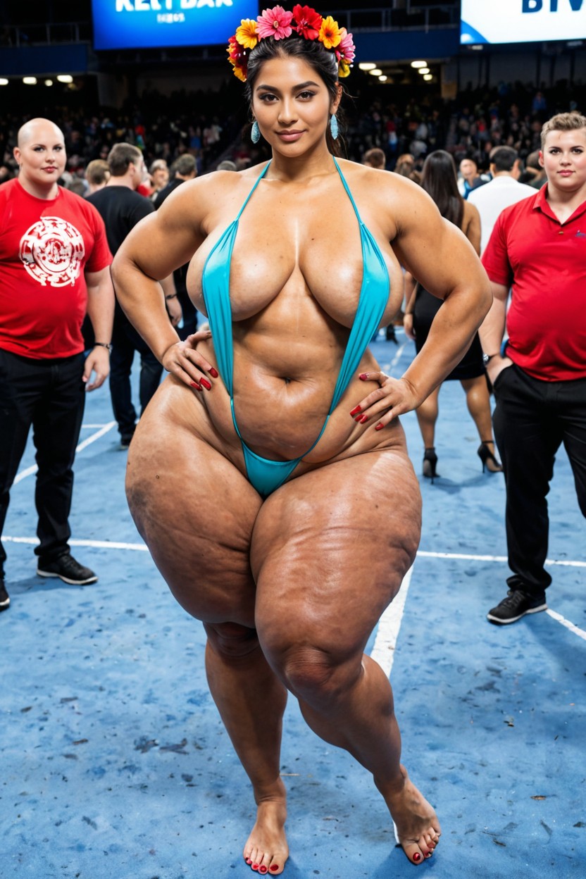 Bbw Hips, Ultra Detailed Face, Extremely Fat Inner Thighs Porno IA