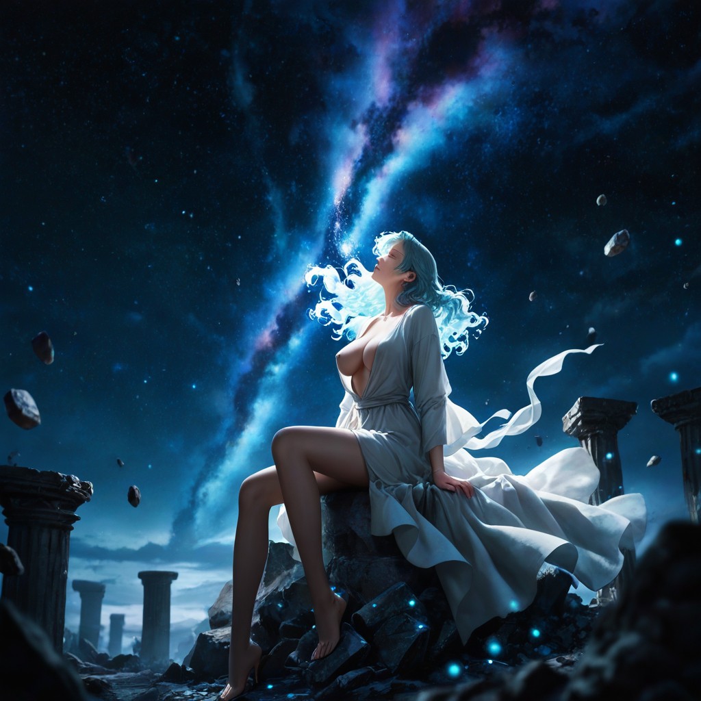 Epic Composition, Ultra‑detailed, She Wears An Elegant Flowing Greek Tunic AI Porn