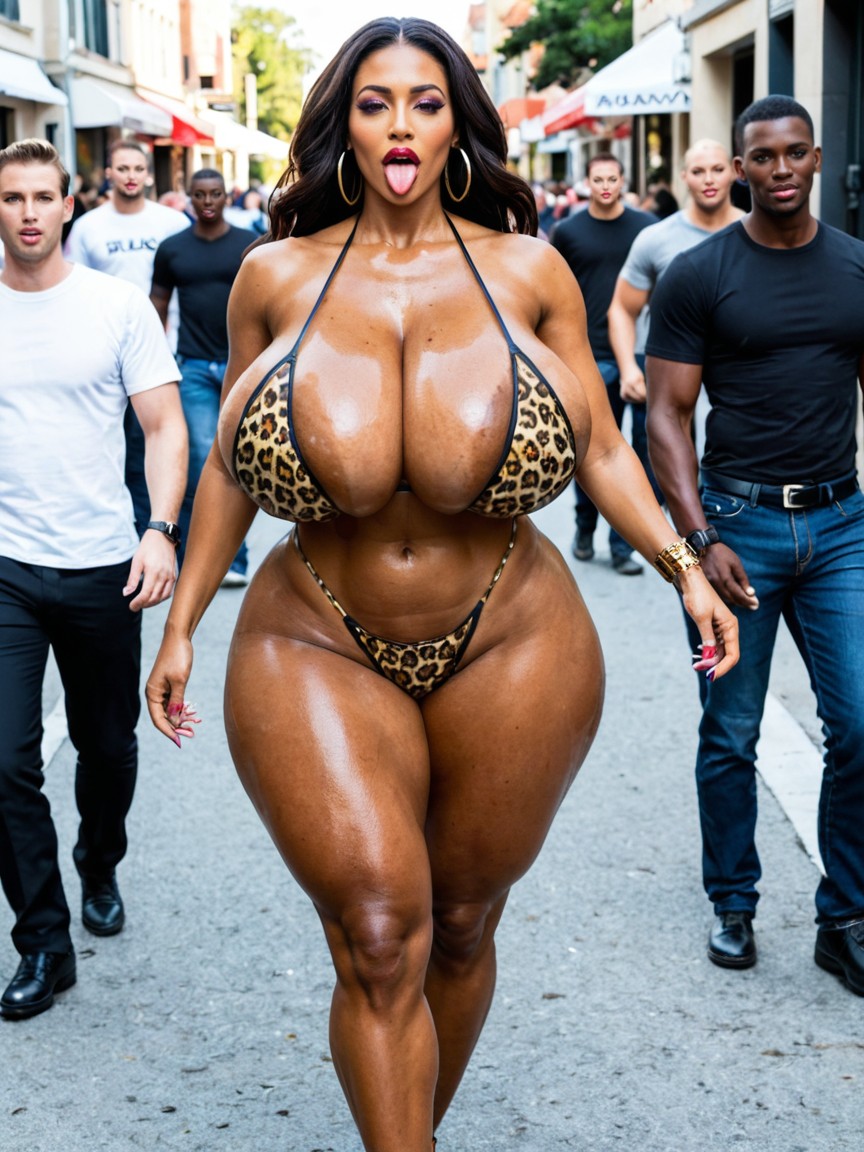Blushing, Juicy Lips, Wide Hips AI Porn
