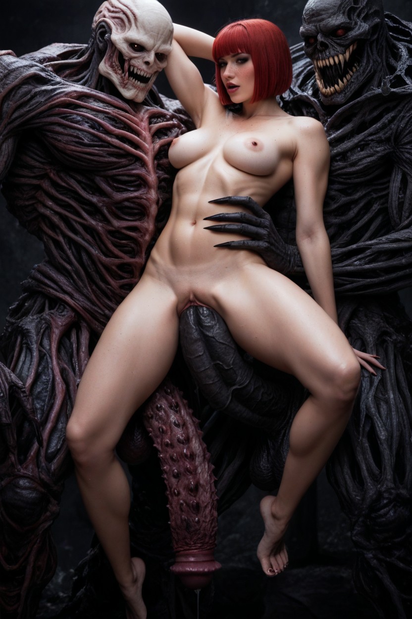 Light Red Hair, Alien Planet, Extremely Skiny Waist AI Porn