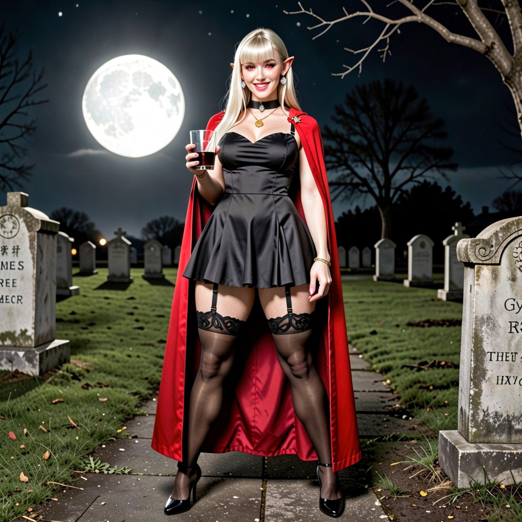 Vampire, Micro Skirt, Slicked AI Porn