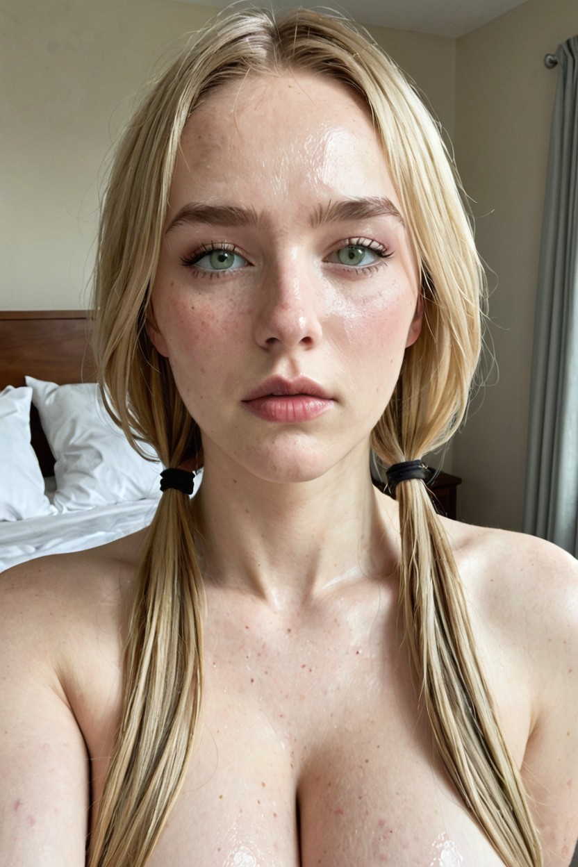 Low Twintails, Pouting Lips, Front View Porno IA