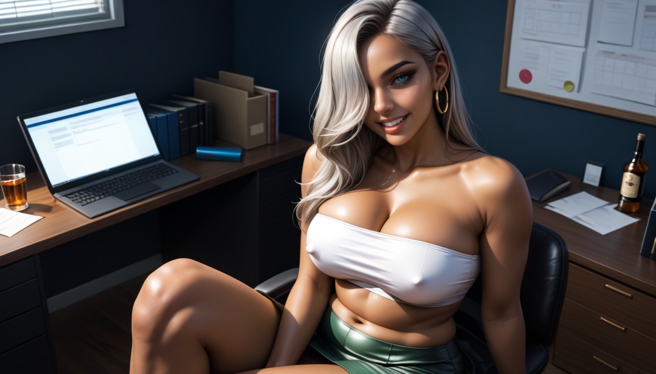 Plump Ass, Culo Masivo, Gold Hoop Earrings Porno IA