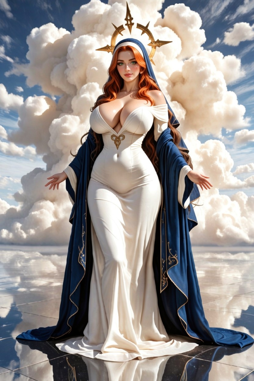Extremely Beautiful Face, In The Sky, Perfect Hourglass Body Porno IA