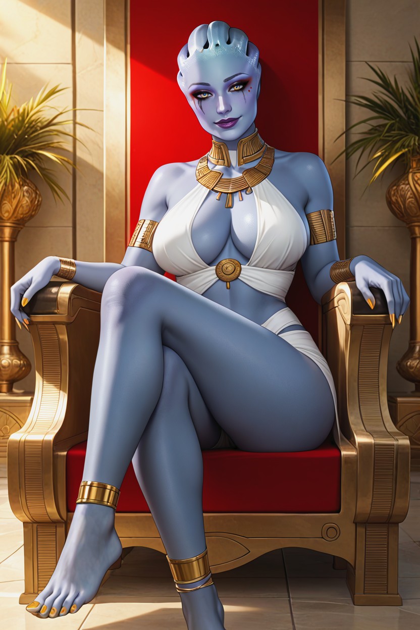 Medium Breast, Attractive, Gold Anklets AI Porn