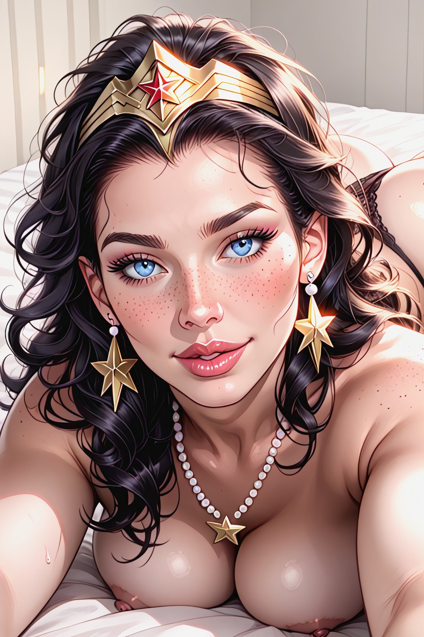 30+, Shaved Cunt, Pretty Makeup Gorgeus Voluptuos Woman AI Porn