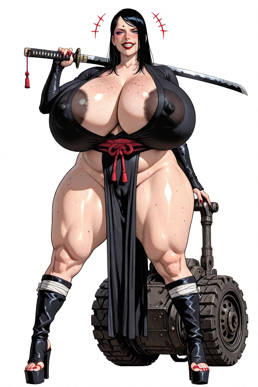 Simple Background, Simple Background, Rounded Breasts Porno IA
