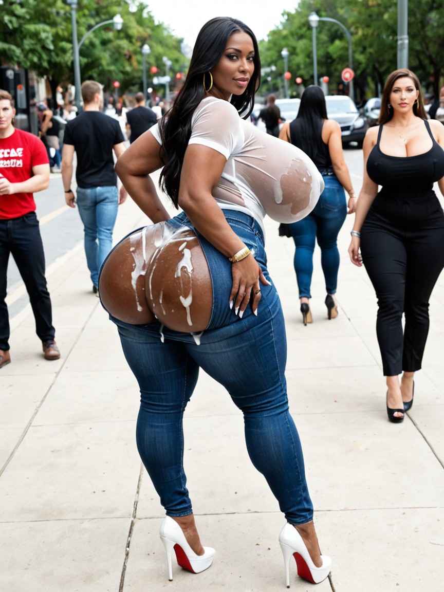 Public Park, Gold Earrings, Outdoor KI Porno