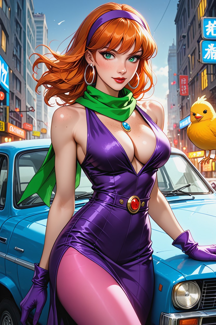 Classic Cartoon Features, Distinct Silhouette, Classic Cartoon Mystery Van Porno IA