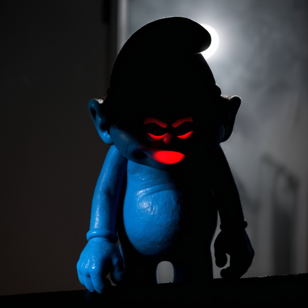 Night, Very Dark, The Smurfs Art Style Porno IA