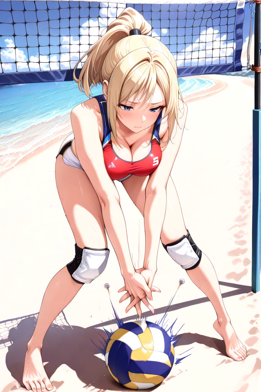 White Knee Pad, Dynamic Image, Knees Bent Porno IA