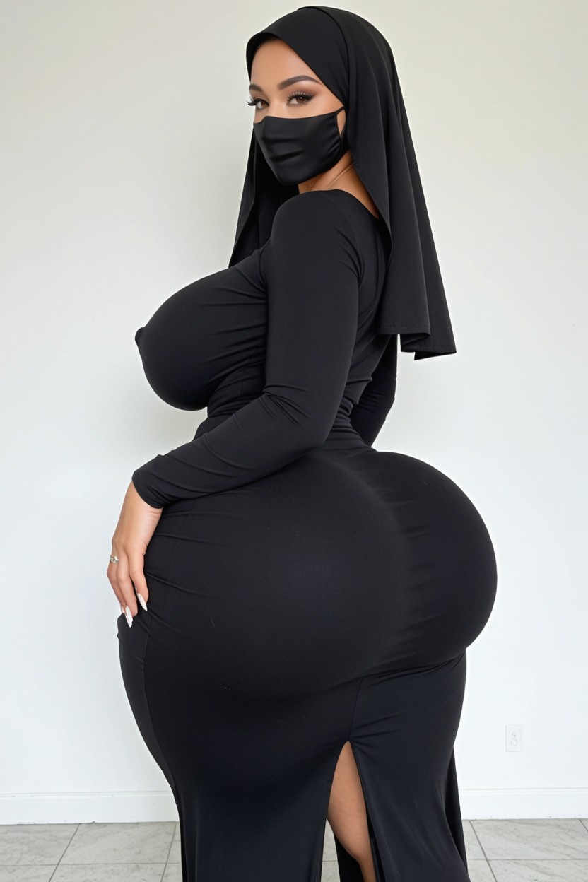 Side View, Long Dress, Floor Length Dress AI Porn