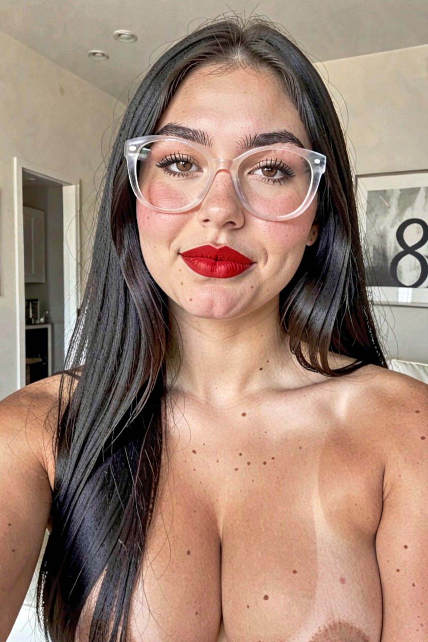 Sin Ángulos Fuertes Cabello Raya Exactamente Al Medio Cabello Liso, Con La Cabeza Ligeramente Inclinada Proporciones Rápidaspara Que Te Quede Bienlos Ojos Están Aproximadamente A La Mitad De La Altura De La Cabeza La Distancia Entre Los Ojos Es Aproximadamente El Ancho De Un Ojo La Nariz Ocupa El Tercio Medio Del Rostro La Boca Está Centrada Y Un Poco Más Ancha Que La Nariz Y El Cuerpo Déjalo Tal Y Como Está En La Imagen, Un Poco Coqueta AI Porn