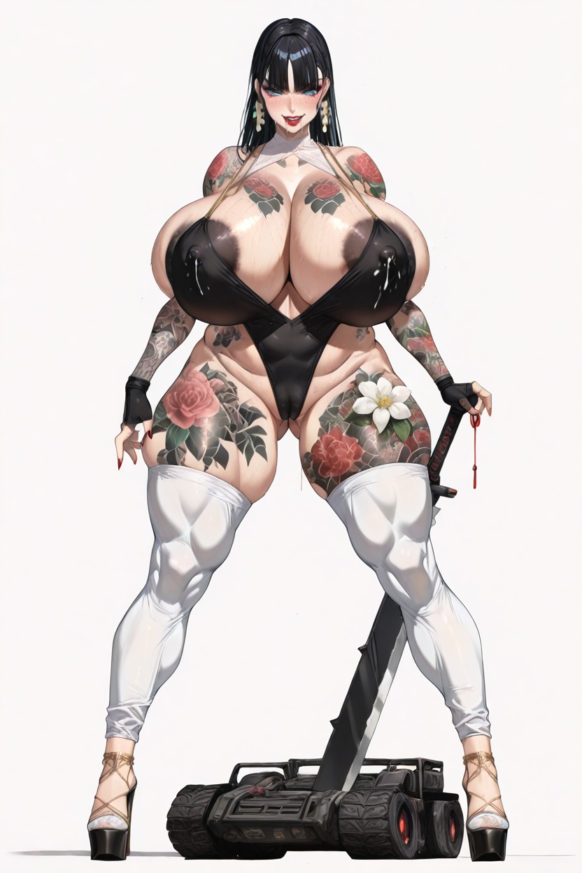 Pink Eyeshadow, No Shadows, Breasts Covered Up AI黃片