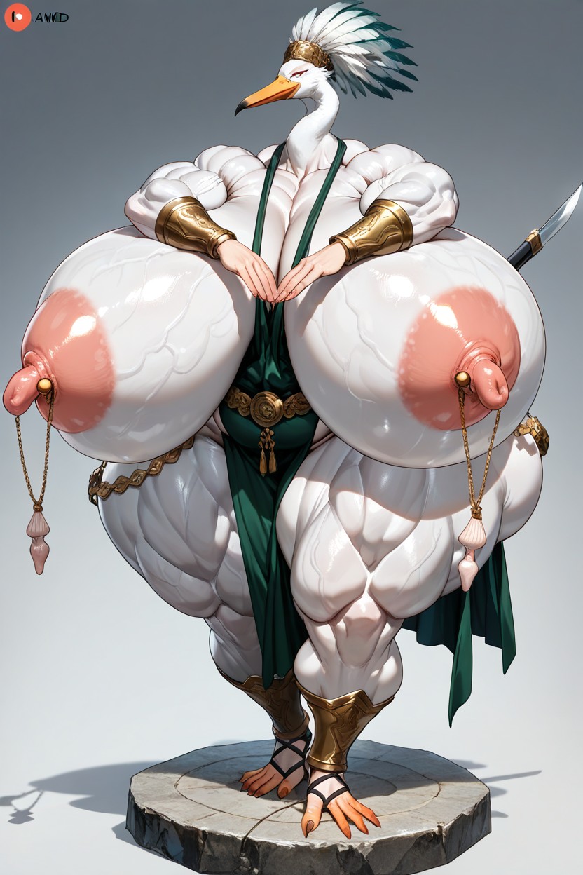 Veiny Breasts, Extreme Muscle Huge Thick Butt Huge Muscle Thighs, Hyper Gigantic Breasts ,extremely Droopy Breasts AI Porn
