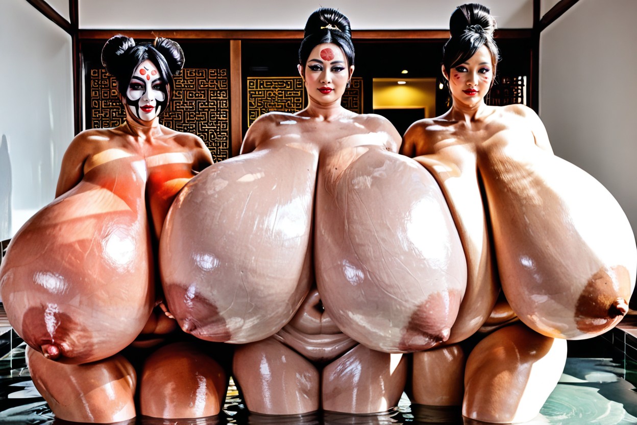 Chinese Bathhouse, Hyper Gigantic Hyper Gigantic Hyper Gigantic Hyper Gigantic Hyper Gigantic Breasts, Full Body AI Porn