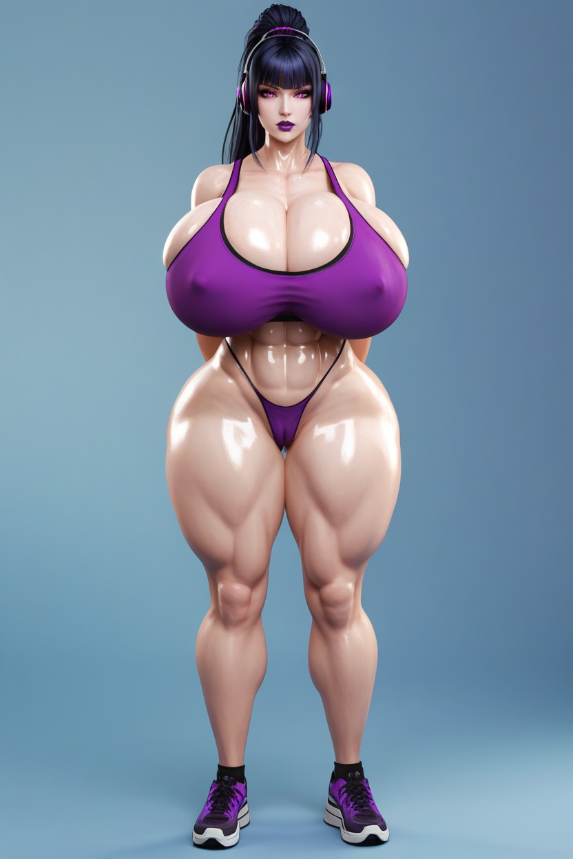 Ídolo K-pop, Curvy, Sports Bra Porno IA