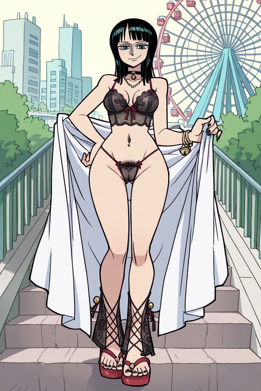 Skinny, Necklace, Standing AI Porn