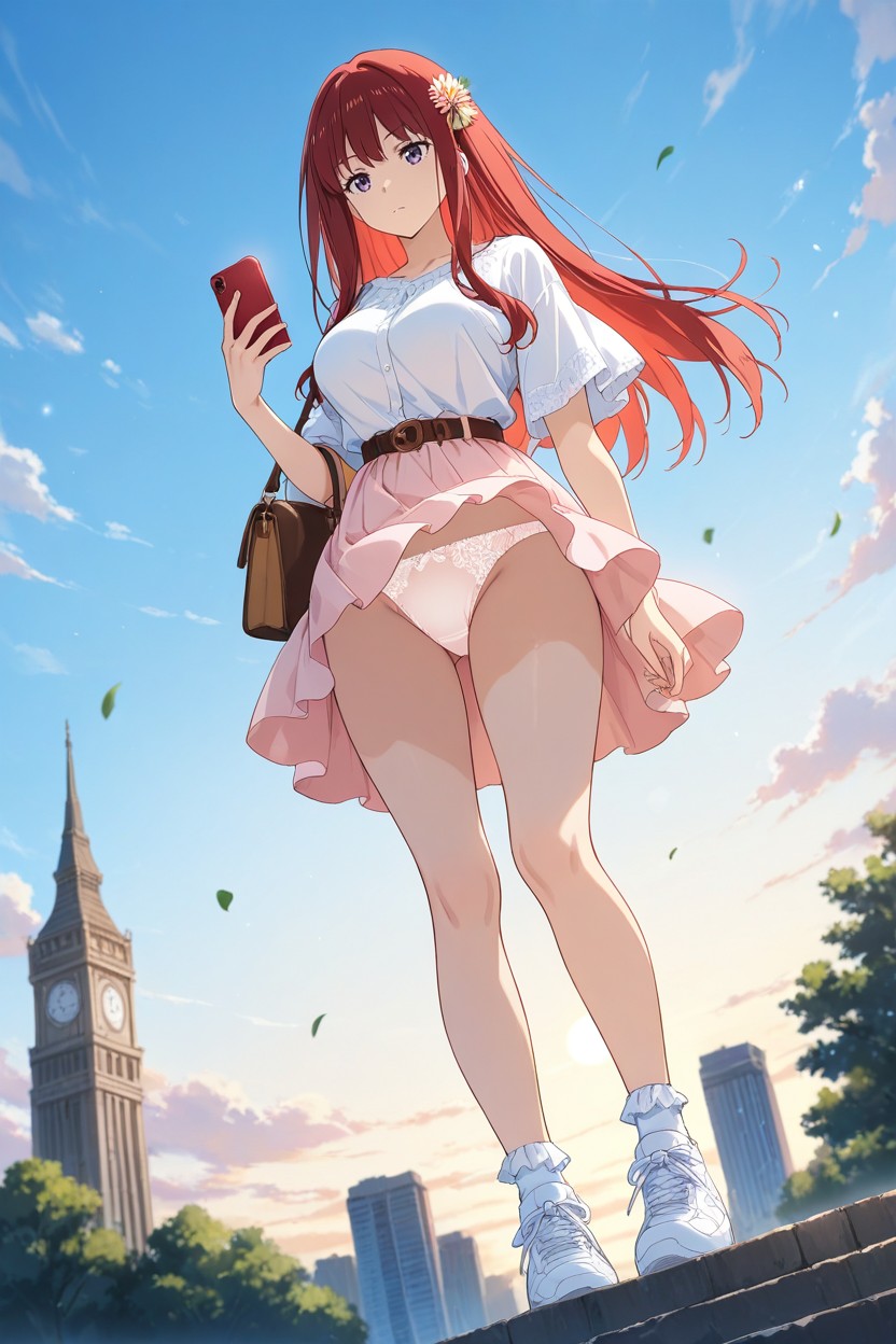 Original Art Style, Frilled Micromini Skirt, Perfect Anatomy AI Porn
