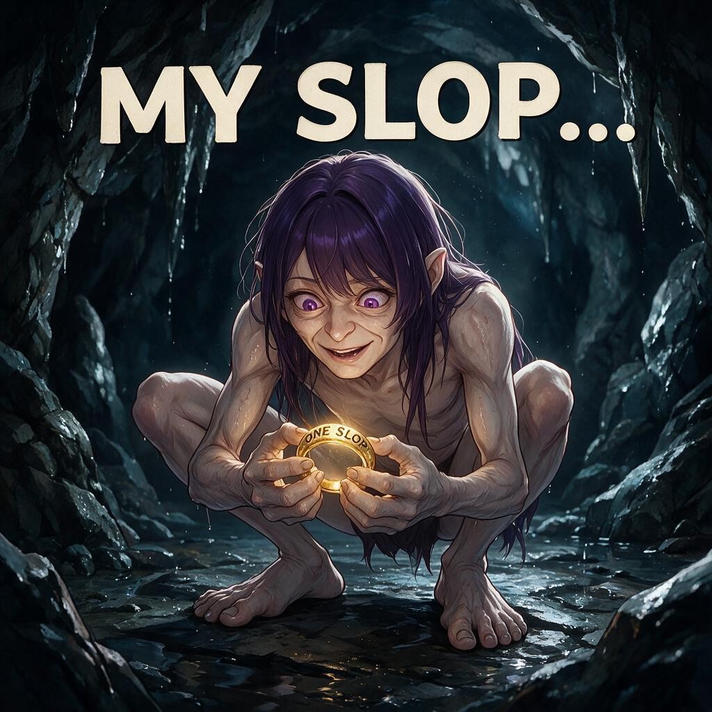 18+, Recognizable Hunched Posture And Expression, Absurd Meme Humor AI 야짤