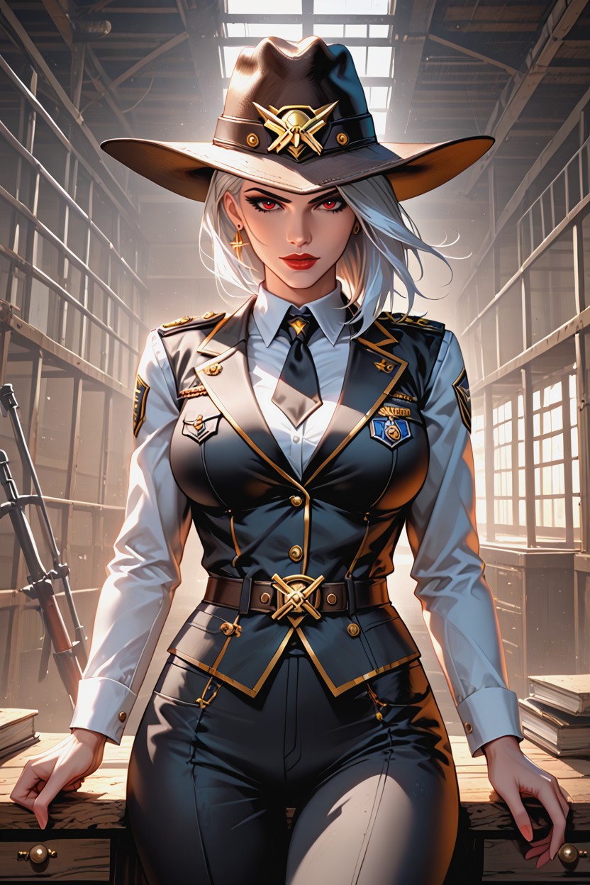 Intricate Leather Corset Vest, Fit, Old Wild West Jail AI Porn