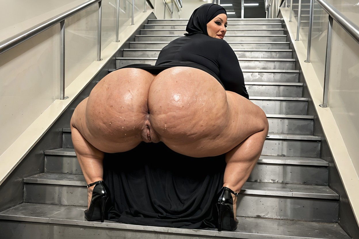 Black High Heels, Ass Focus, Shiny Skin AI Porn