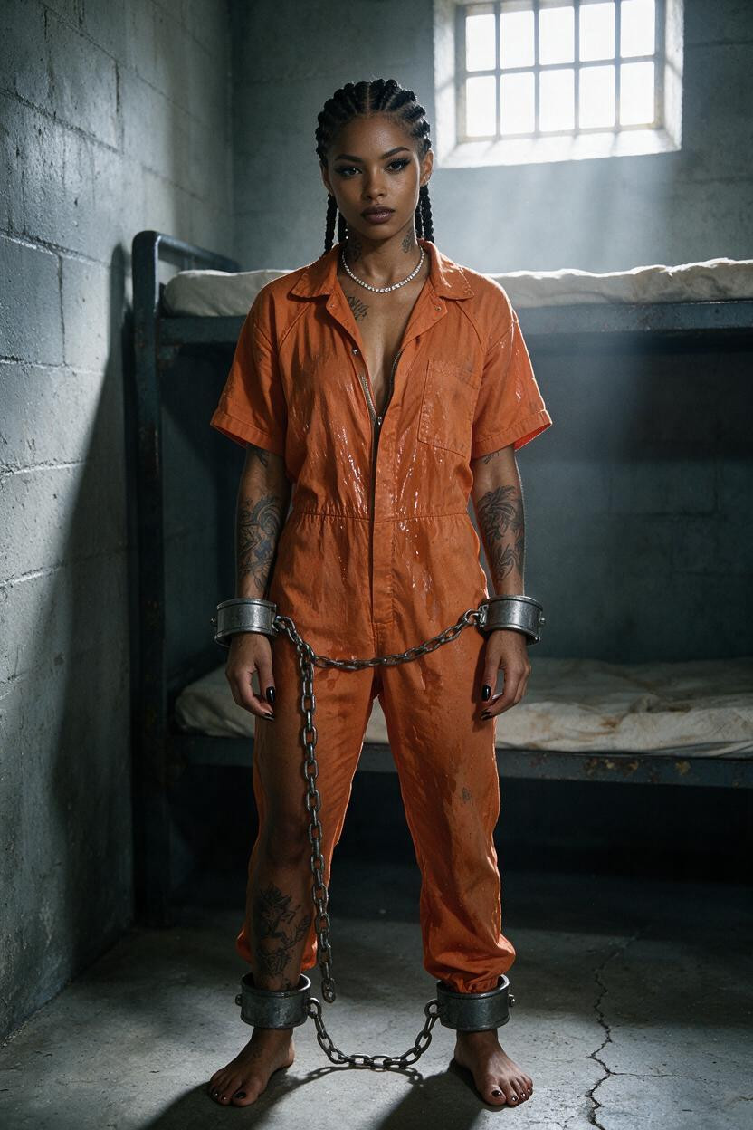 Goth Makeup, Full Body Tattoo, Ebony Skin AI Porn