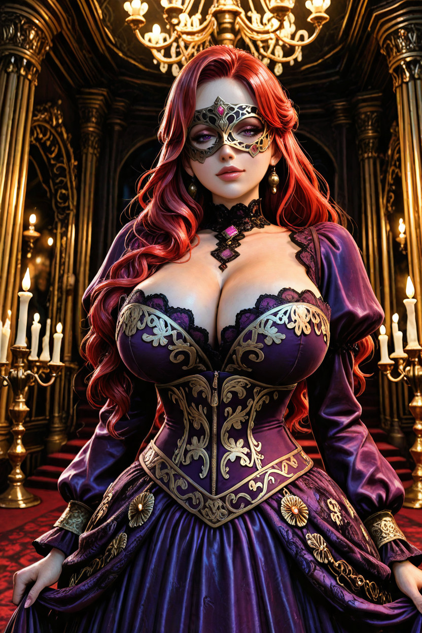 Royal Princess, Bulging Breast, Dark Corridor AI Porn