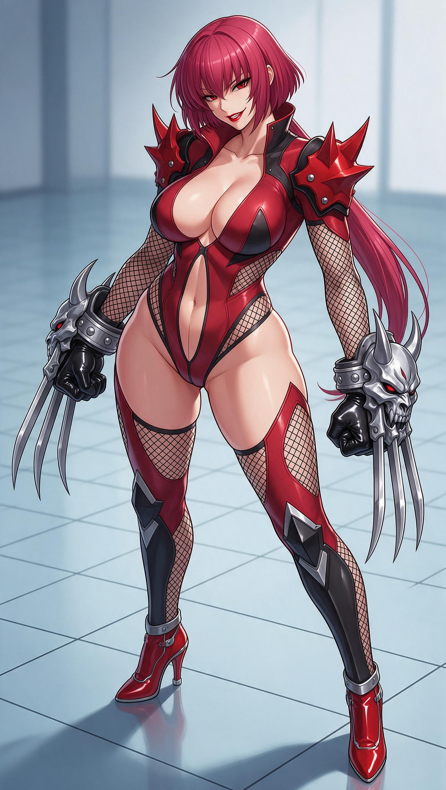 Arms, And Vivid Colors, With Deep Opening Exposing Her Cleavage And Naval Porno IA
