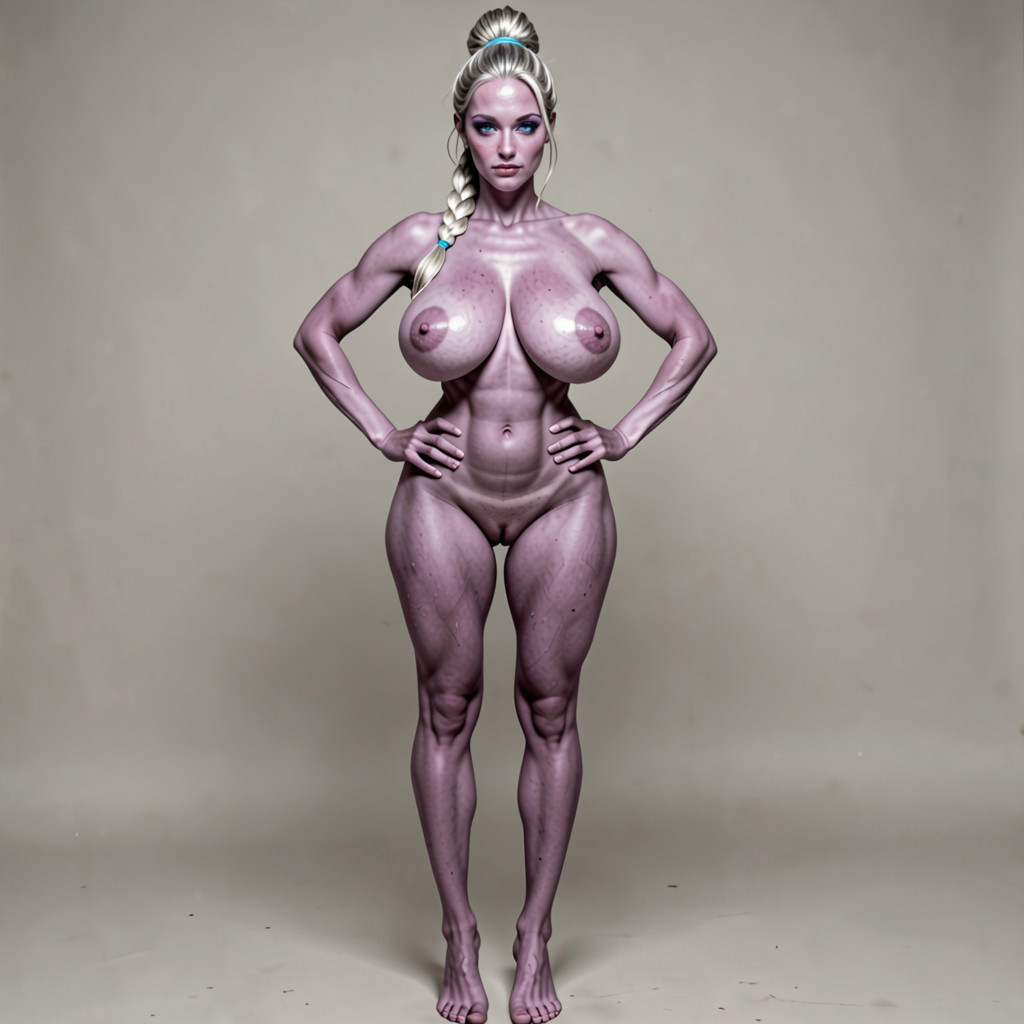 Touching Her Hips, De Pie, Manos En La Cintura Porno IA