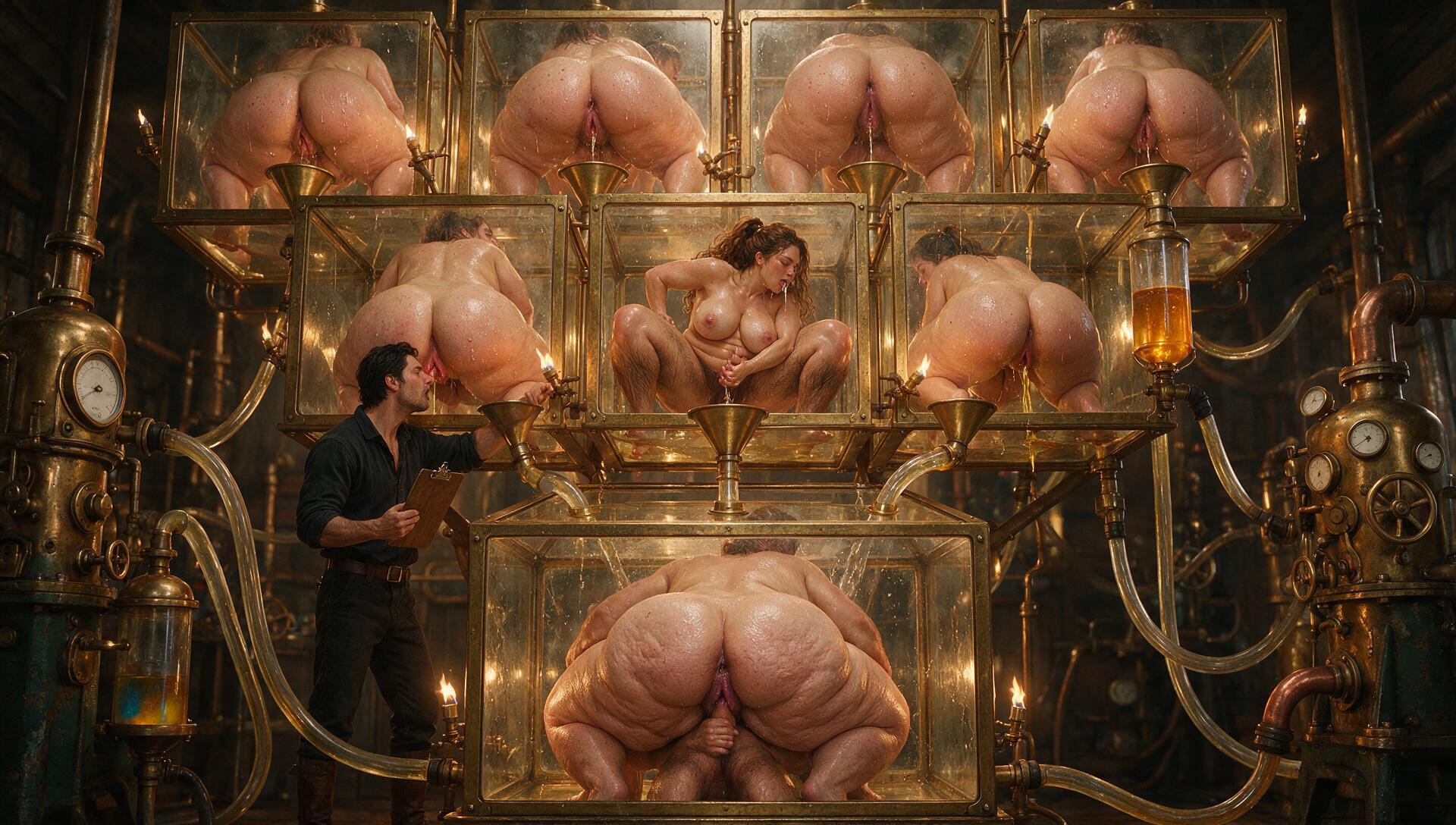 Dann, The Cellulite Is Very Clearly Visible Due To The Shadowscalves Are Fat And Muscular Clearly Visible Muscular Hamstrings Beneath The Body Fathamstrings, Gigantic Perfect Boobs AI Porn