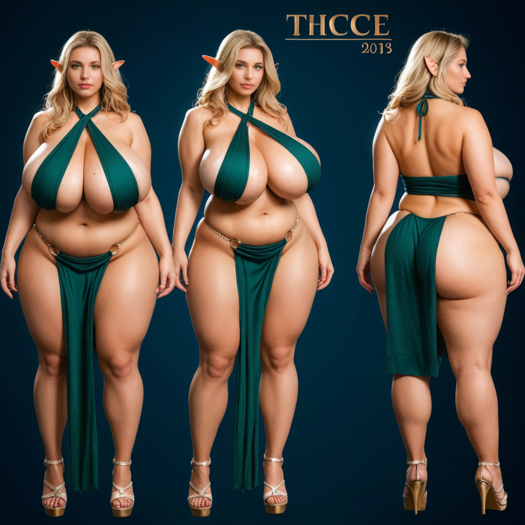 Pointy Ears, Reference Sheet, Bare Shoulders Porno IA