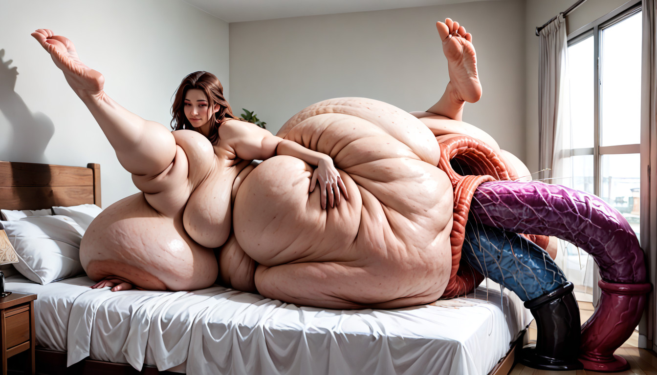 Enormous Gigantic Dildo, Octane Render, Clean Skin AI Porn