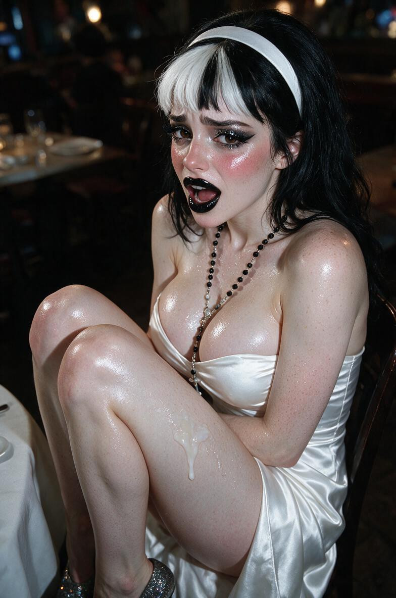 Side Angle, Pale Skin, Translucent White Cum On One Thigh Porno IA