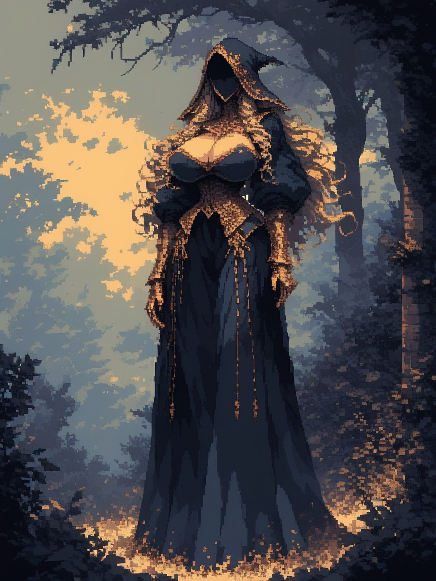 Broad Curvy Hips, And Very Full, And Retro Game-art Rendering Maintain Consistent Pixel Size AIエロ