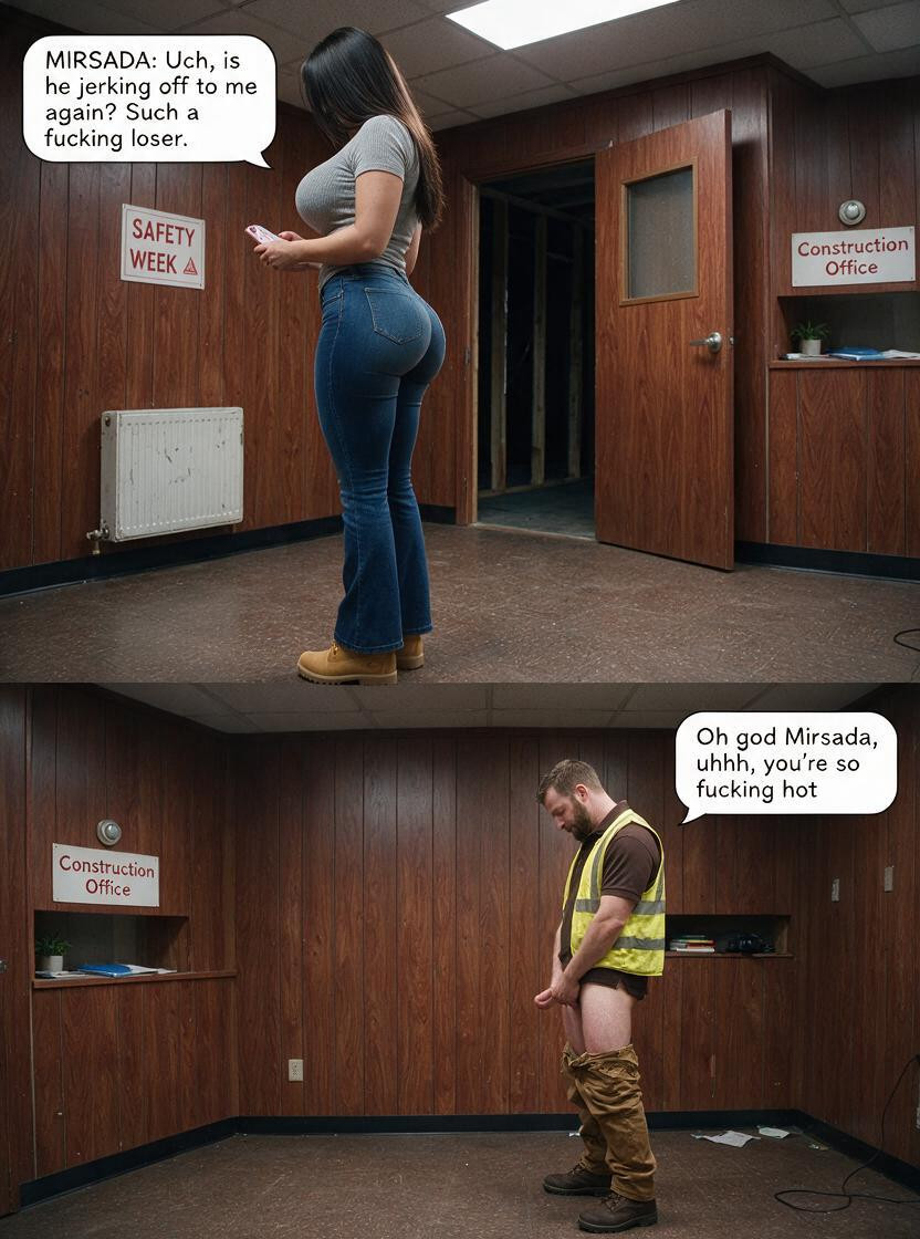You’re So Fucking Hot” She Has A Speech Bubble Saying “mirsada Ugh, Uhhh, Stretch Denim They Are Fitted Through The Hip Porno IA