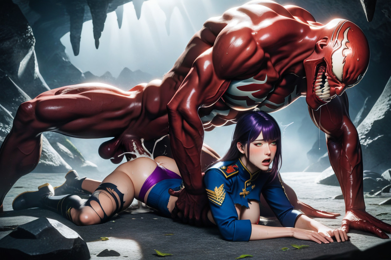 Red Monster Monster, Ultra High Detailed Face, Embarrassed AI 야짤