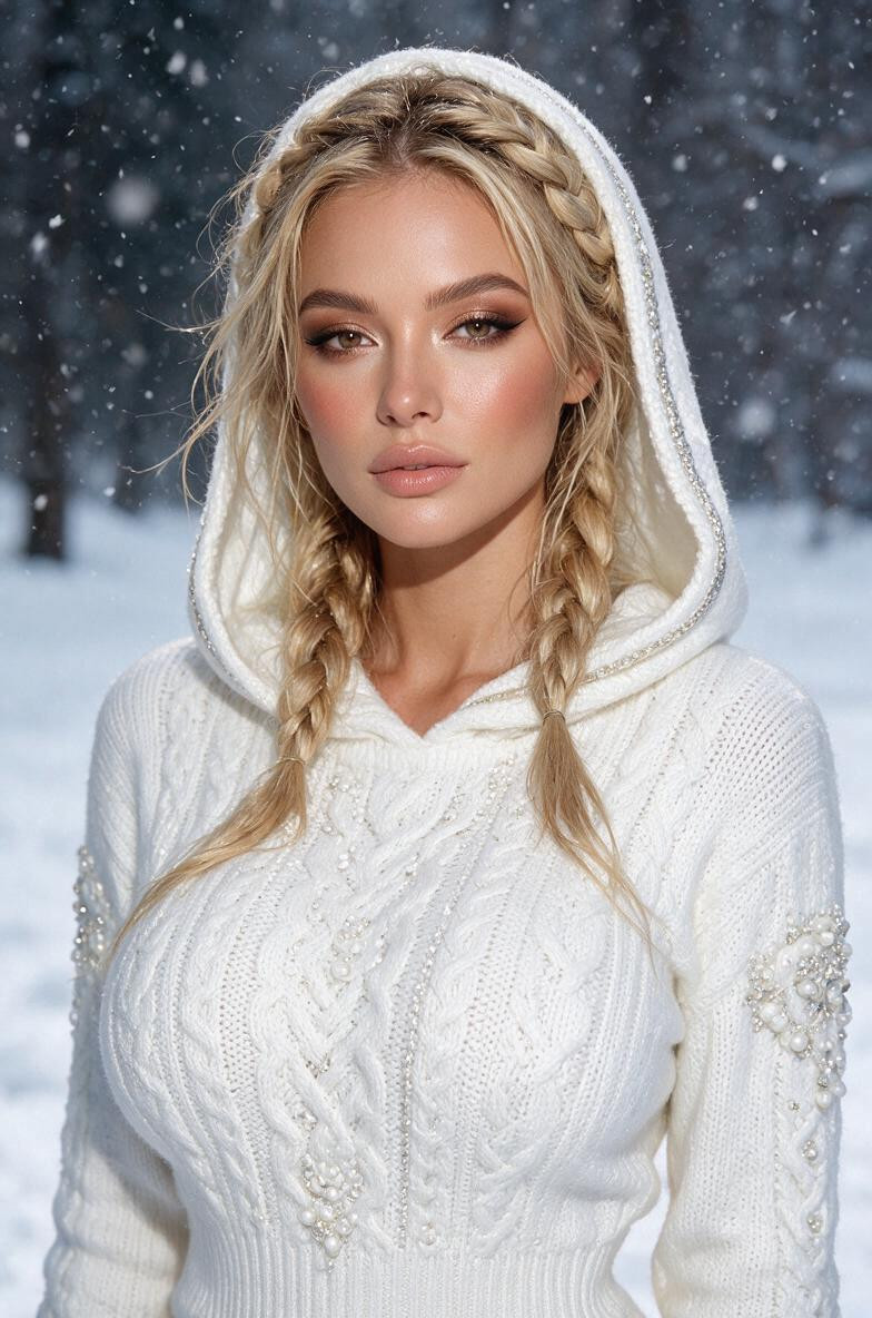 Snowing, Brows, Reflecting Meticulous Attention To The Finest Details Across The Skin AI Porn