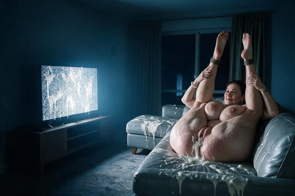 Add Woman From Image To Be Laying In Exact Same Pose On Couch, Do Not Change Size Of Woman, Image Pussy Leaking Detailed White Thick Cum Onto Couch Creating A Cum Puddle Porno IA