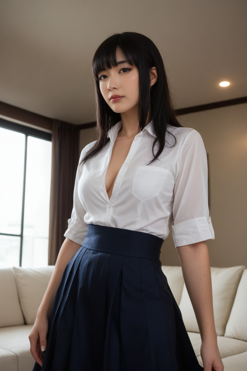 Cosplay, Mignon, Japanese Idol Faces Porno IA