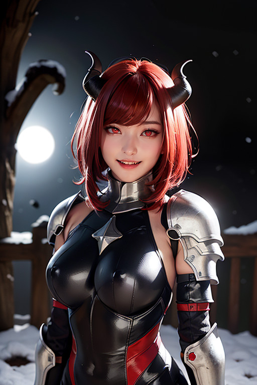Night, Succubus, Large Breasts AIエロ