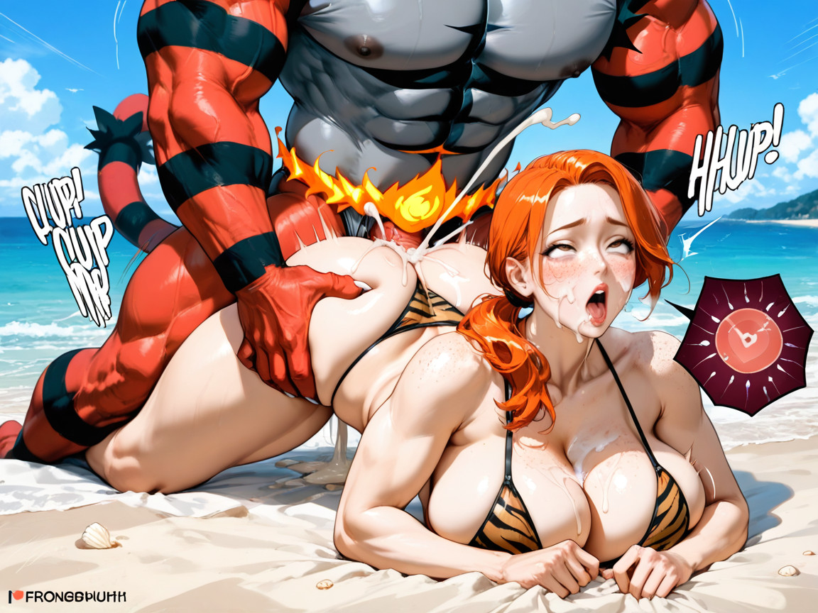Torn Clothes, Large Breast, Thick Thighs AI Porn