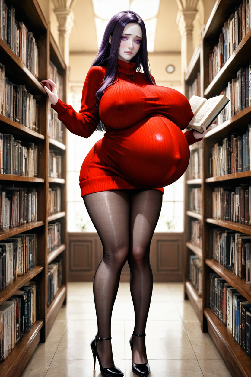 Knees Together, Bimbo Body, Library AI Porn