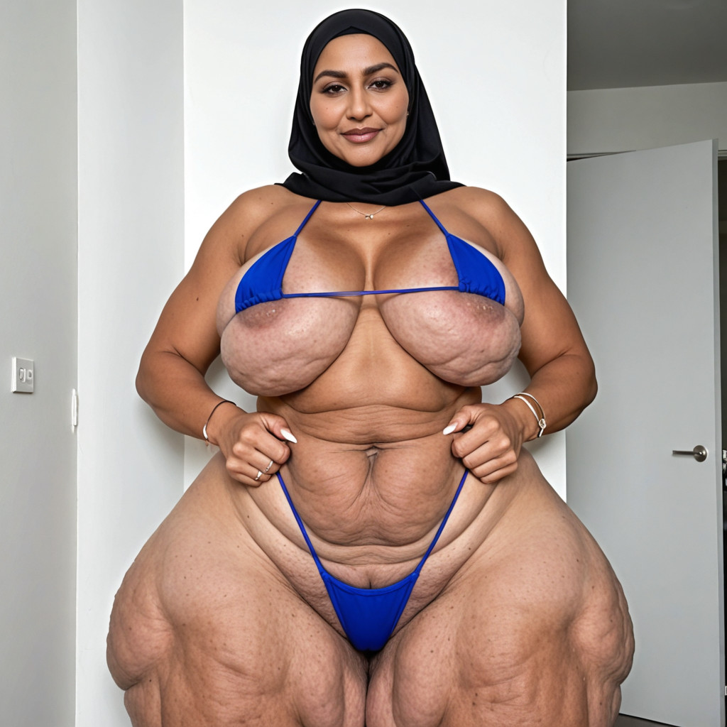 Bulging Wide Thighs, 확대, Fat Folded Over Hips AI 야짤