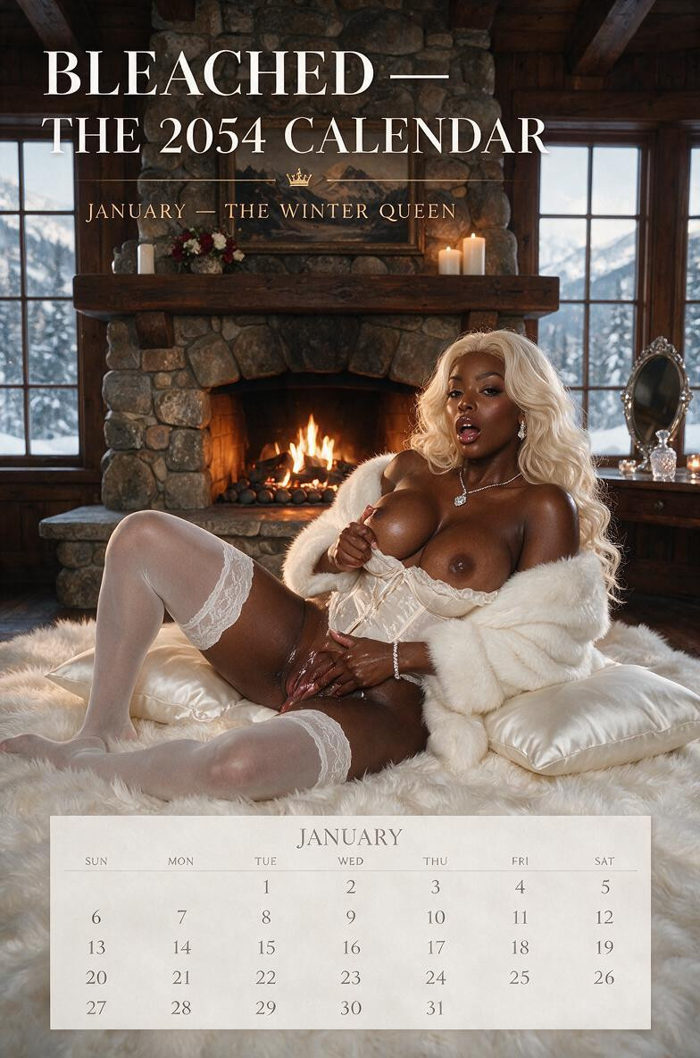 Directly In Front Of A Massive Roaring Stone Fireplace, Sensual Winter Glamour Atmosphere, Jambes Écartées Porno IA