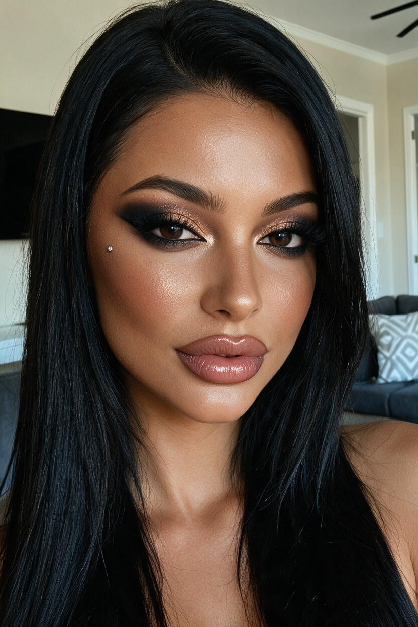 Prominent High Sculpted Cheekbones, Luxurious Glossy Nude-rose And Caramel-pink Lipstick, Prominent Elegant High Arches AIエロ
